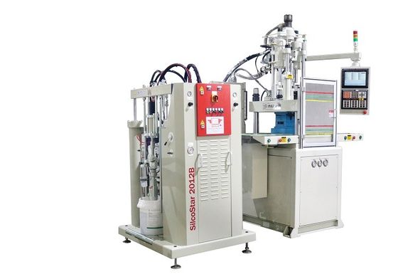 85 ตัน Double Slide LSR Vertical Injection Molding Machine ที่ใช้สําหรับสายไหมซิลิโคน