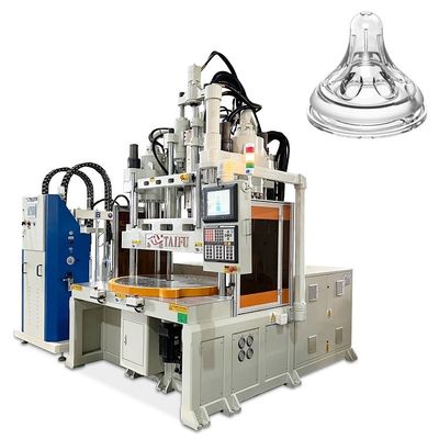 เครื่องฉีดขึ้นรูปแบบแนวตั้ง LSR แบบหมุน Workbench ต่ำที่ใช้สำหรับจุกนมหลอกเด็ก